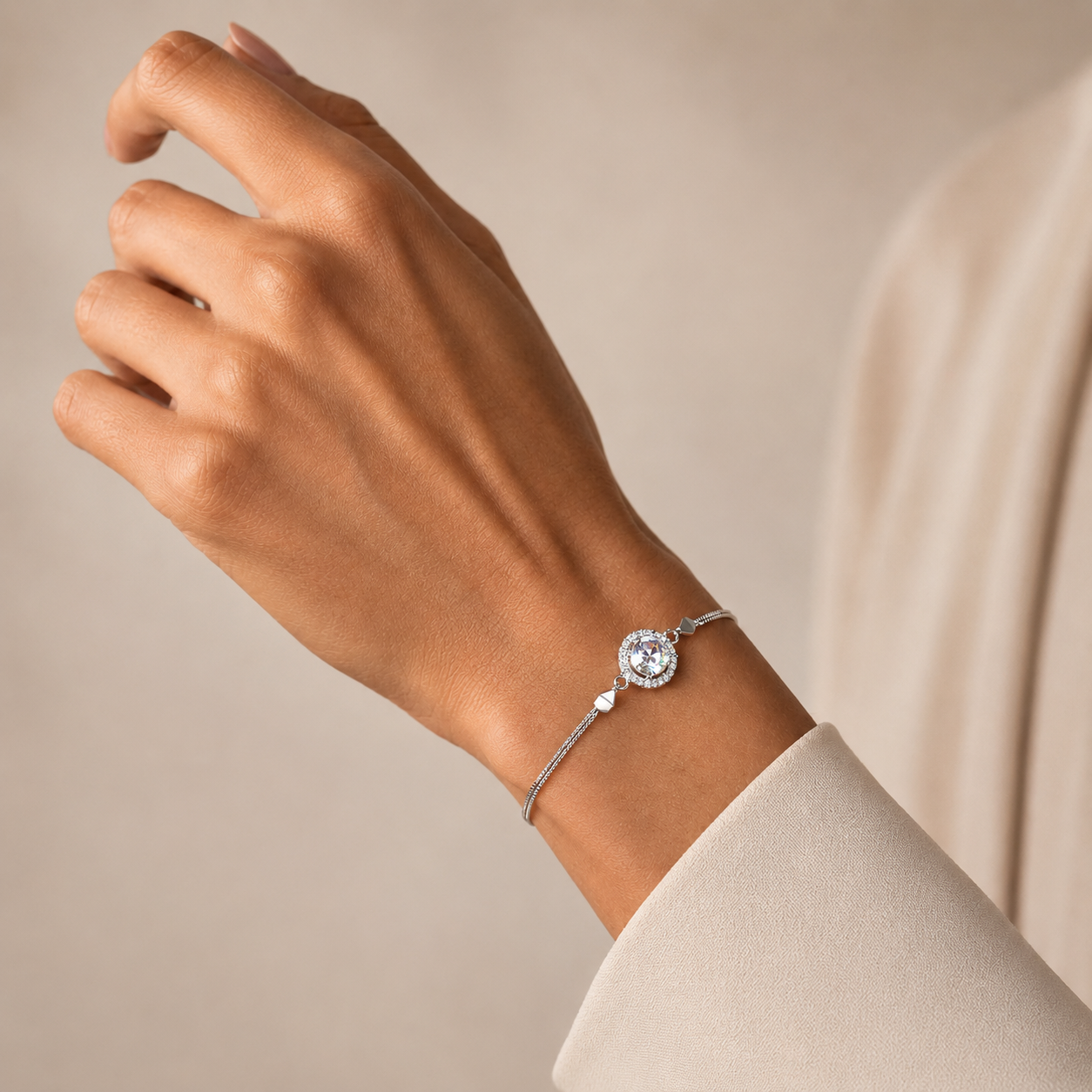 Moonlit Promise Moissanite Bracelet moissanite bracelet in S925 sterling silver - gift-ready product detail for ILU520 jewelry gifts