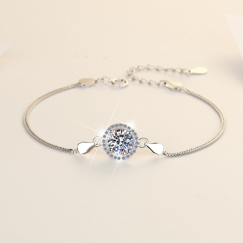 Moonlit Promise Moissanite Bracelet moissanite bracelet in S925 sterling silver - gift-ready product detail for ILU520 jewelry gifts
