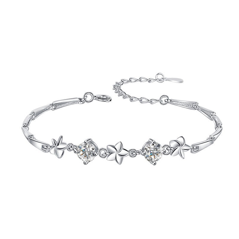 Duet Glow Moissanite Bracelet moissanite bracelet in S925 sterling silver - styling and detail view for ILU520 jewelry gifts