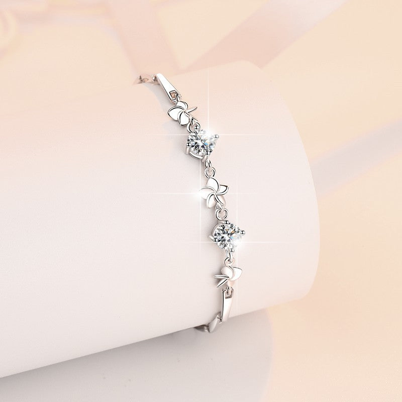 Duet Glow Moissanite Bracelet moissanite bracelet in S925 sterling silver - gift-ready product detail for ILU520 jewelry gifts