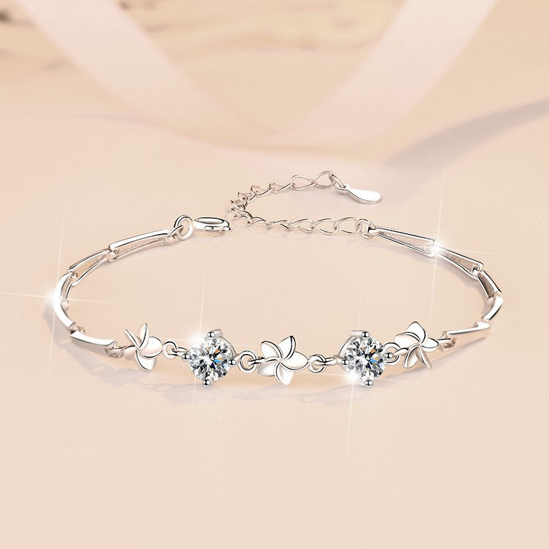 Duet Glow Moissanite Bracelet moissanite bracelet in S925 sterling silver - gift-ready product detail for ILU520 jewelry gifts