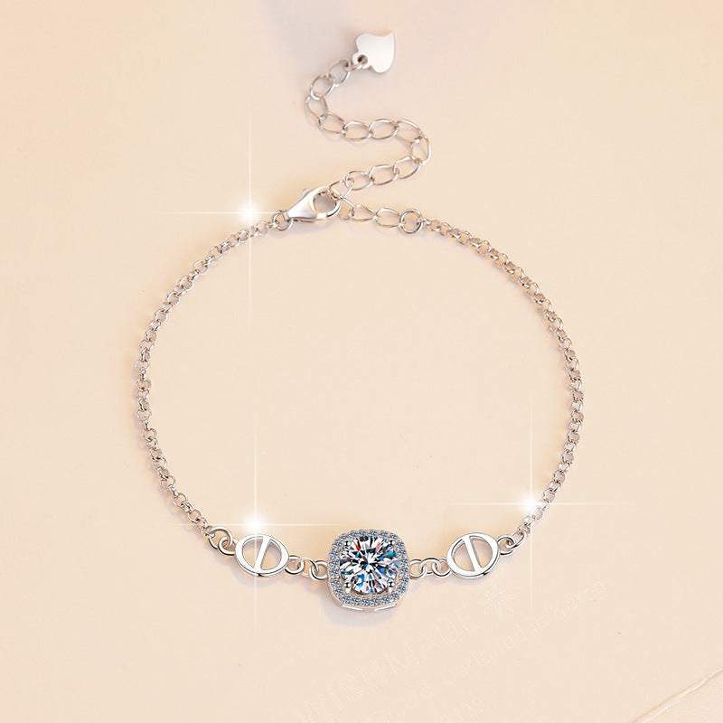 Forever Grace Moissanite Bracelet moissanite bracelet in S925 sterling silver - gift-ready product detail for ILU520 jewelry gifts