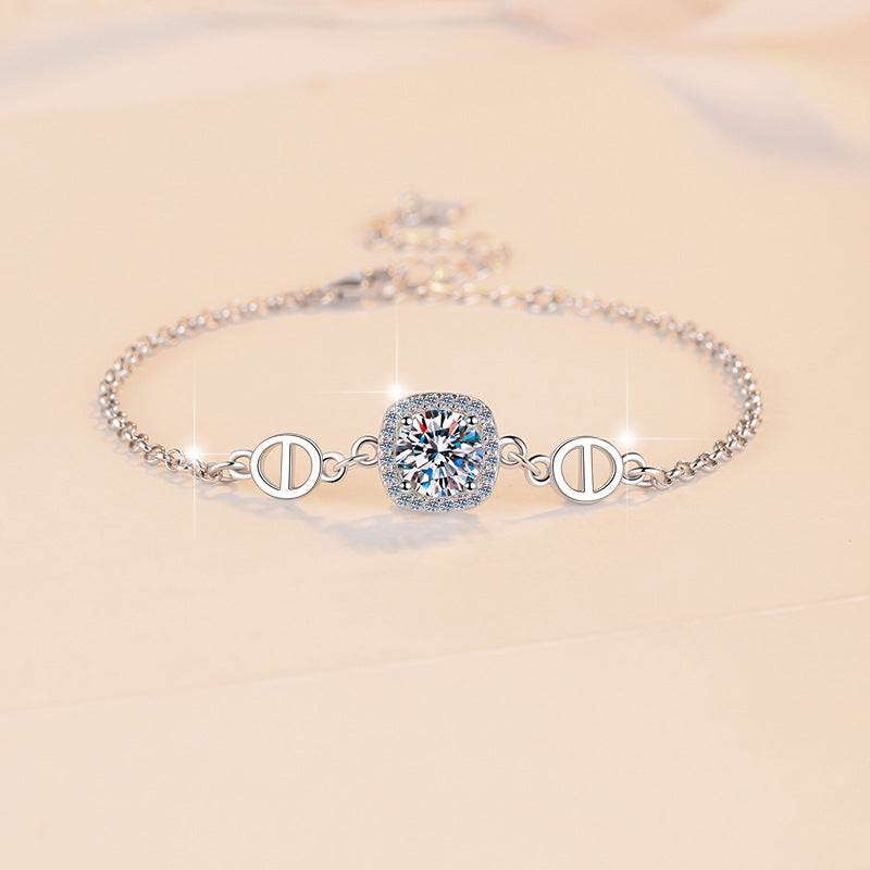 Forever Grace Moissanite Bracelet moissanite bracelet in S925 sterling silver - gift-ready product detail for ILU520 jewelry gifts