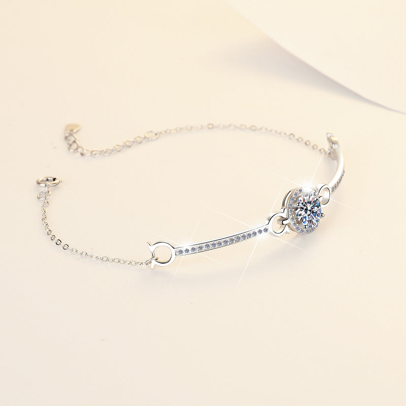 Radiant Self Moissanite Bracelet moissanite bracelet in S925 sterling silver - gift-ready product detail for ILU520 jewelry gifts