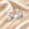 Starwish Moissanite Stud Earrings pair of moissanite earrings in S925 sterling silver - main product photo for ILU520 jewelry gifts
