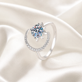 Crescent Glow Moissanite Ring moissanite ring in S925 sterling silver - main product photo for ILU520 jewelry gifts