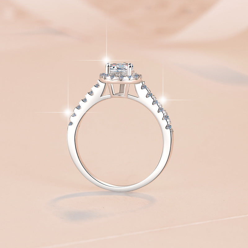 Celestial Tear Moissanite Ring moissanite ring in S925 sterling silver - gift-ready product detail for ILU520 jewelry gifts