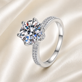 Radiant Crown Moissanite Ring moissanite ring in S925 sterling silver - main product photo for ILU520 jewelry gifts