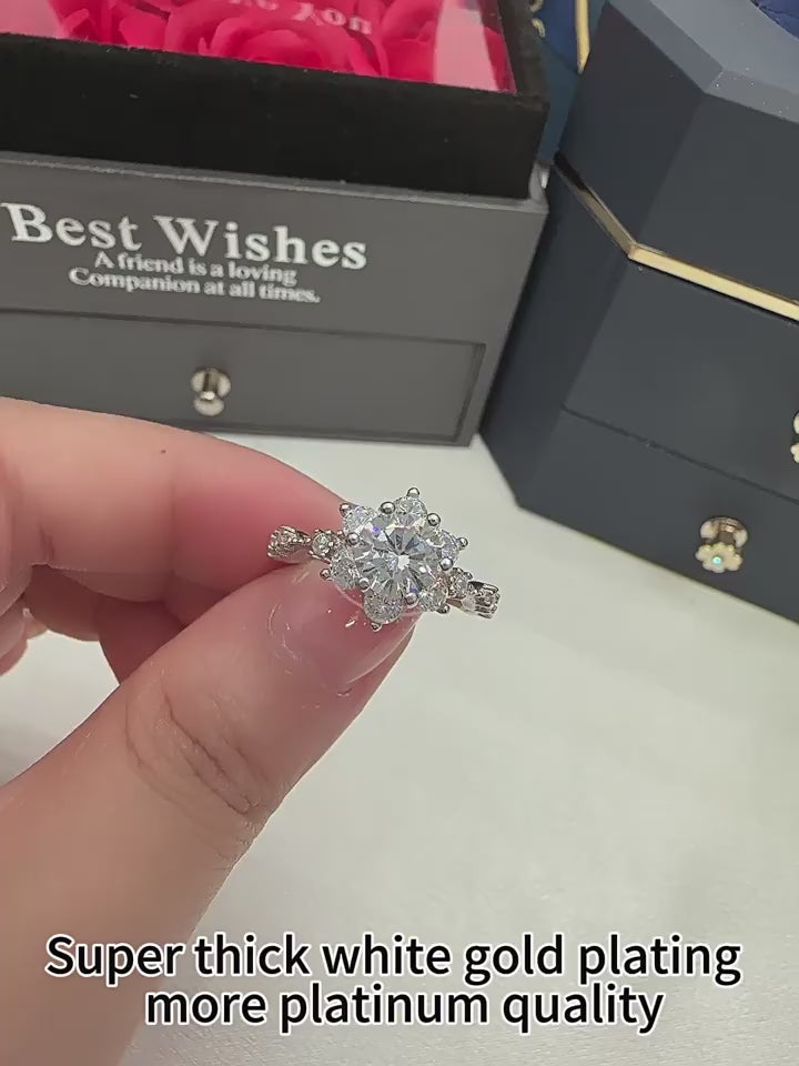 Regal Goddess Moissanite Ring