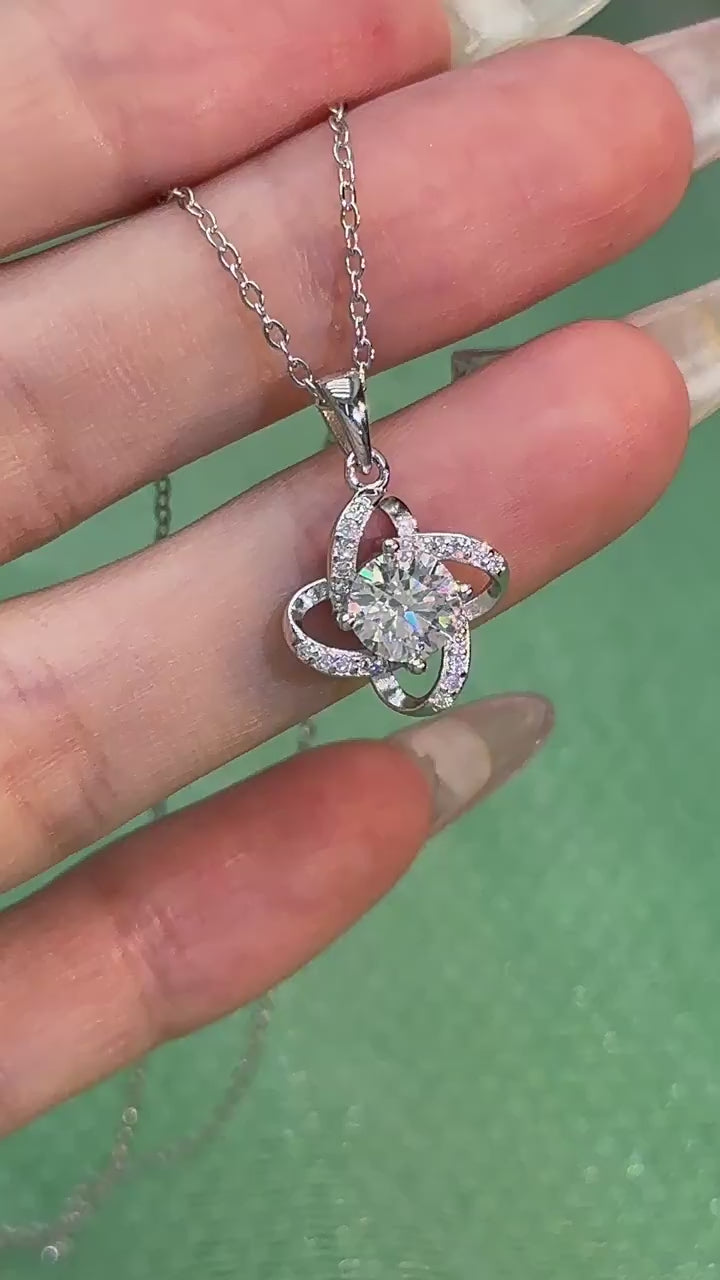 Bloom Embrace Moissanite Pendant Necklace