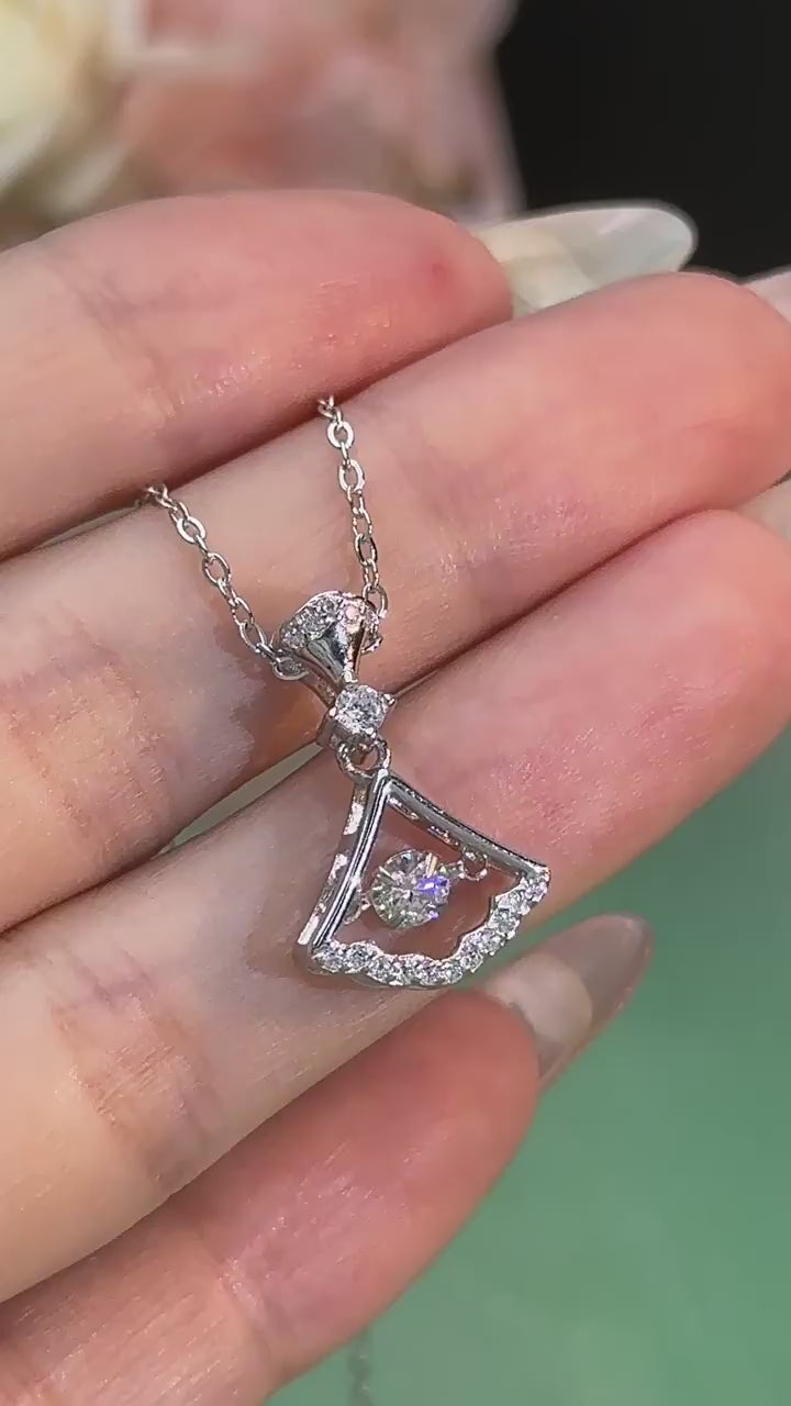 Dancing Belle Moissanite Pendant Necklace