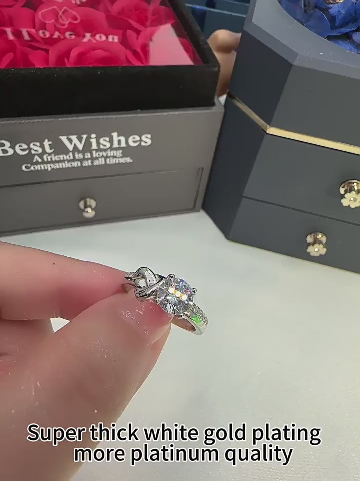 Eternal Knot Moissanite Ring