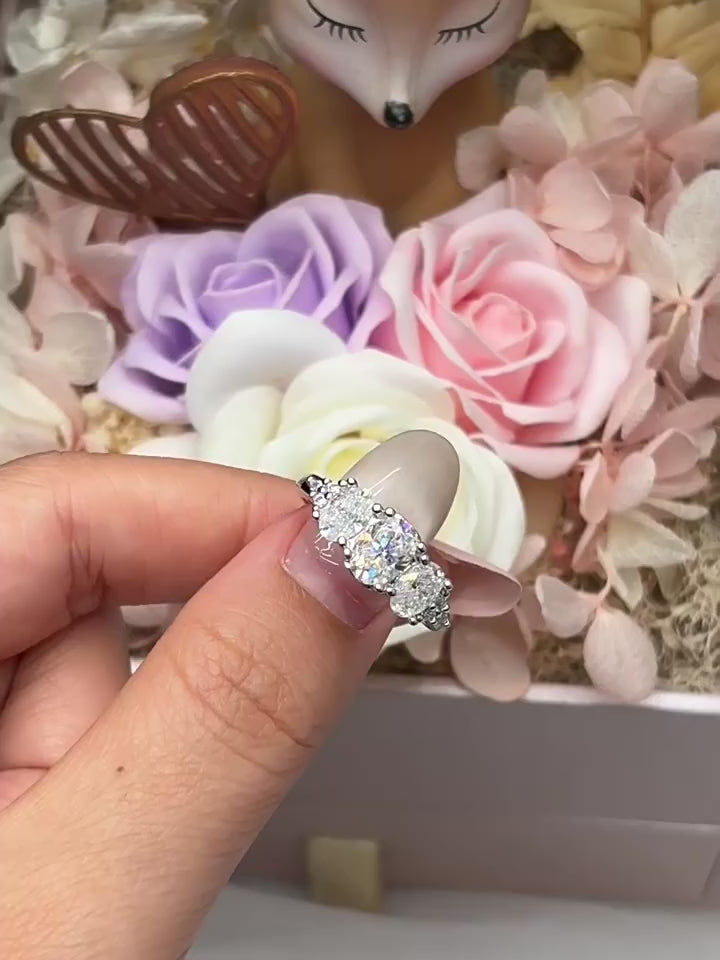 Starlit Moon Moissanite Ring