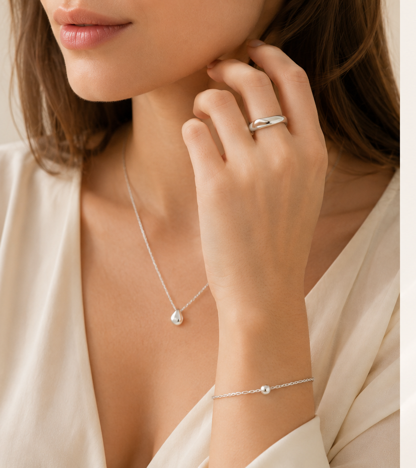 Sterling silver ILU520 jewelry for everyday wear